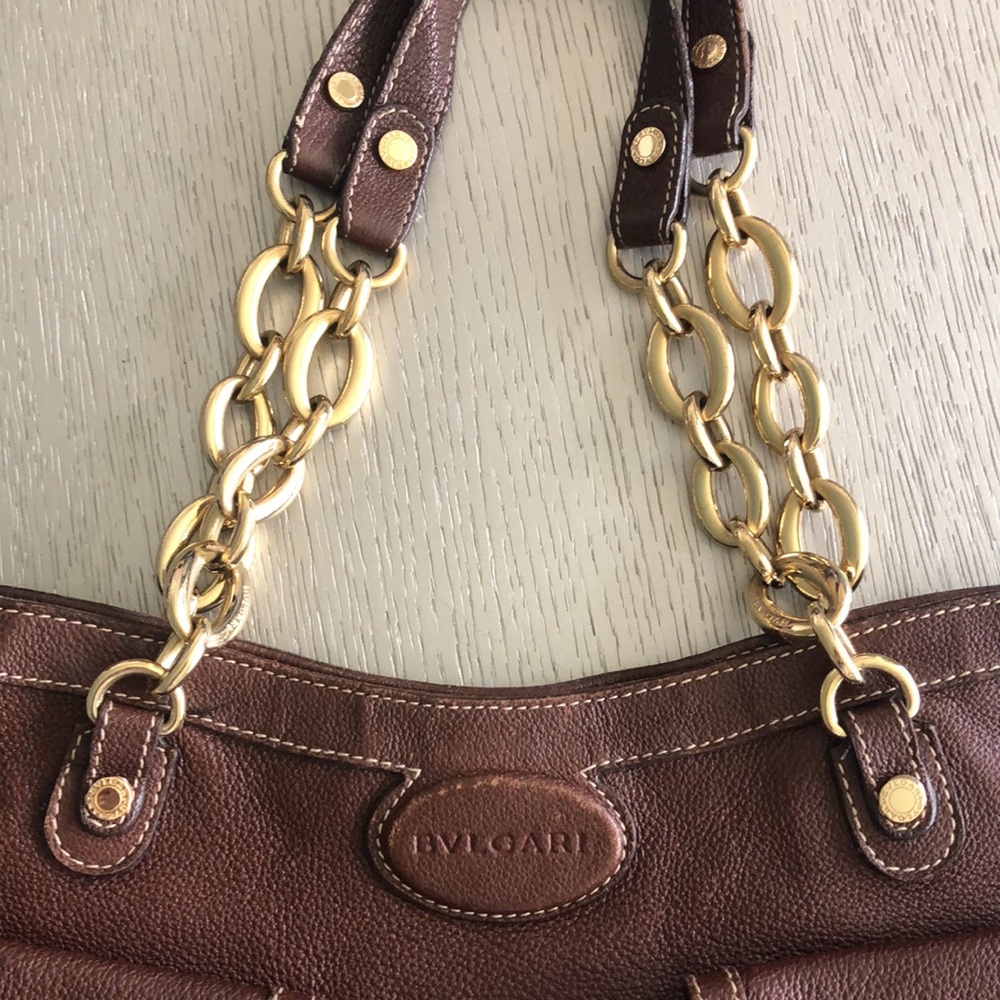 Bvlgari tote leather bag Size 18” x 12” x 5” - Picture 2 of 14